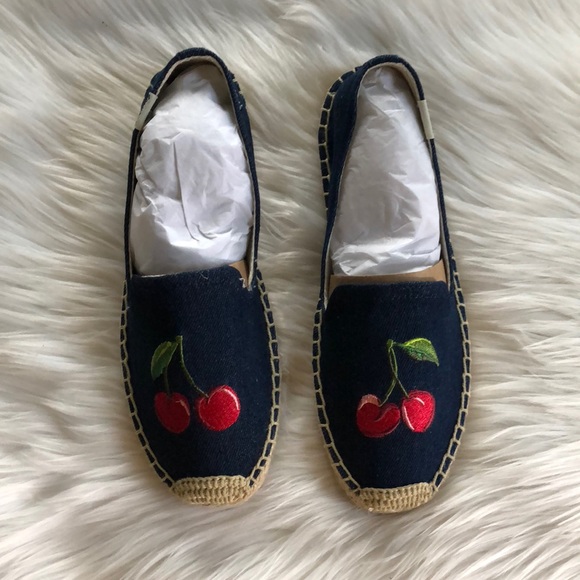 Soludos Denim Cherry Smoking Slipper Espadrille - Picture 4 of 8